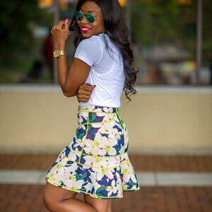 NWT - J. Crew Surf Skirt in Cove Floral